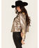 Image #2 - Stoosh Women's Metallic Faux Leather Moto Jacket, Silver, hi-res
