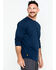 Image #5 - Hawx Men's Solid Pocket Crew Long Sleeve Work T-Shirt , Navy, hi-res