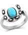 Montana Silversmiths Women's Within Luck Turquoise Horseshoe Ring, Silver, hi-res