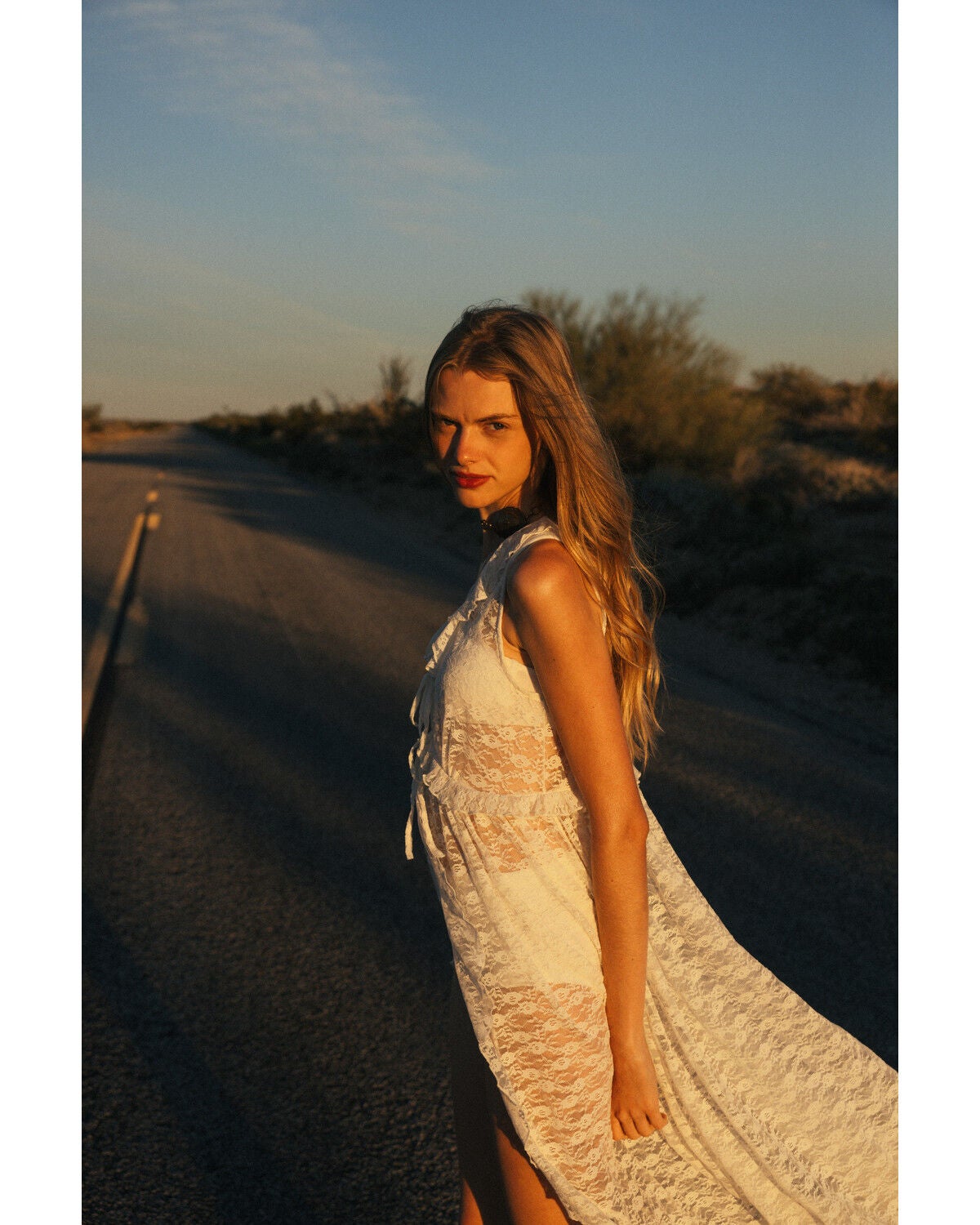 Image #2 - Cleo + Wolf Women's Daisey Lace Ruffle Kimono, Cream, hi-res