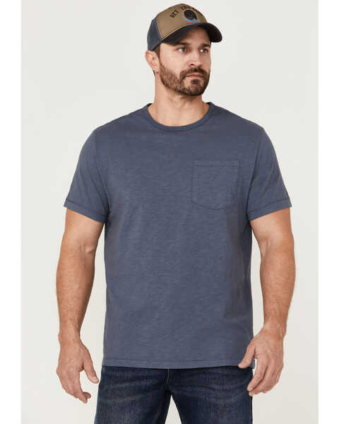 Brothers and Sons Men's Indigo Basic Short Sleeve Pocket T-Shirt , Indigo, hi-res