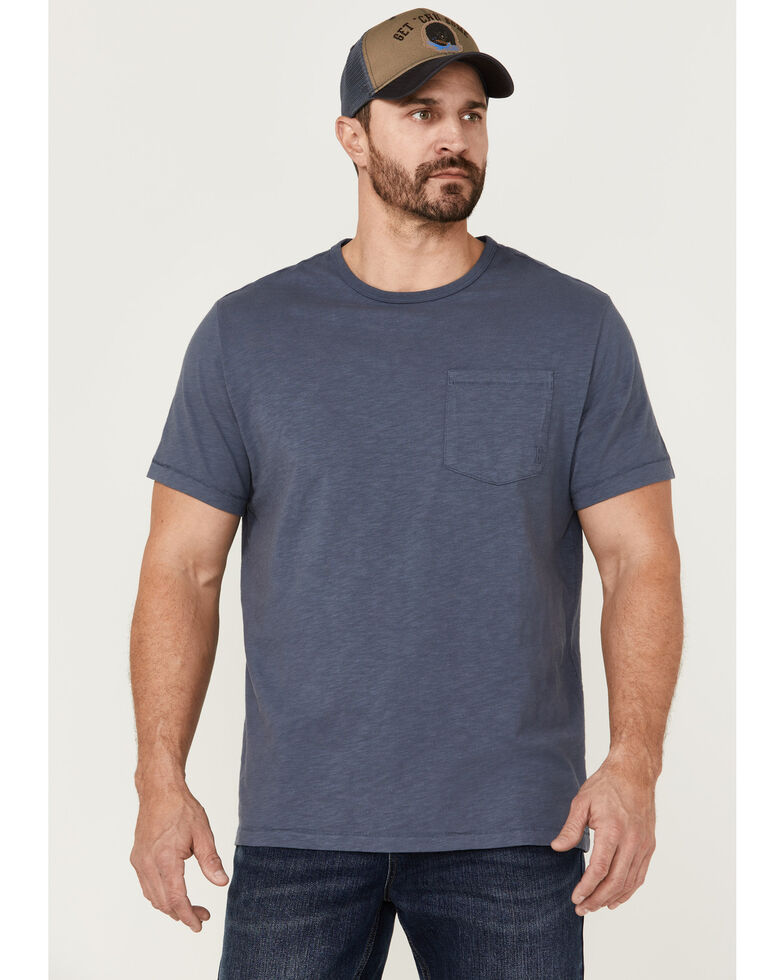 Brothers & Sons Men's Indigo Basic Short Sleeve Pocket T-Shirt , Indigo, hi-res