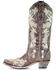 Image #3 - Corral Women's Flower Embroidery Western Boots - Snip Toe, Coffee, hi-res