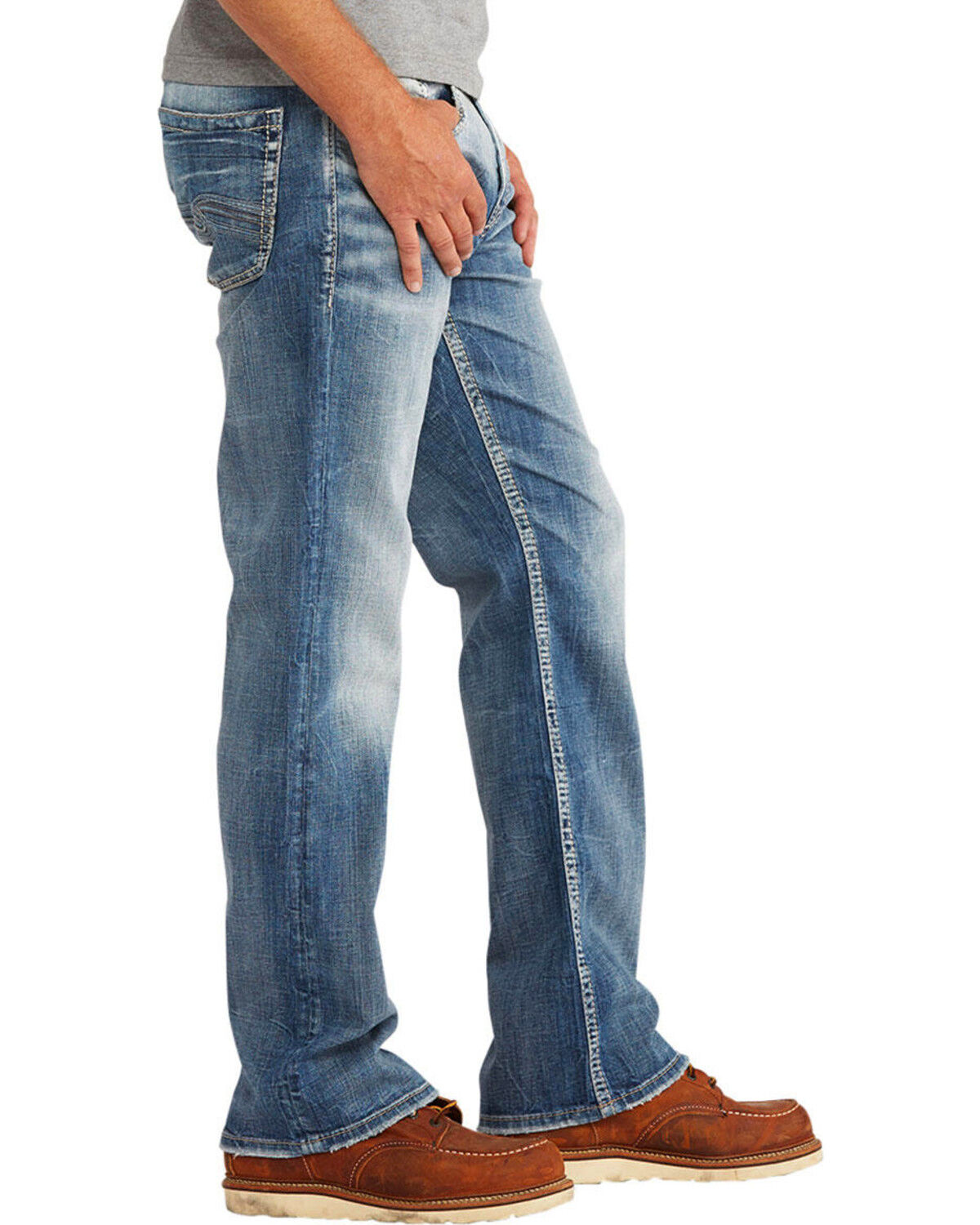 silver bootcut jeans