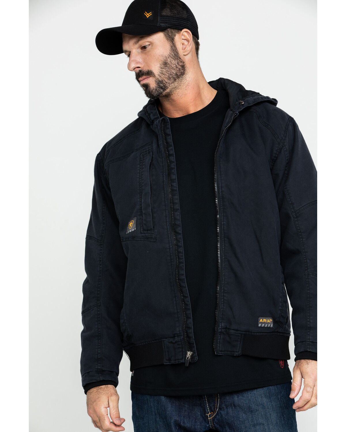 Image #5 - Ariat Men's Black Rebar Washed Dura Canvas Insulated Work Coat - Big & Tall, Black, hi-res