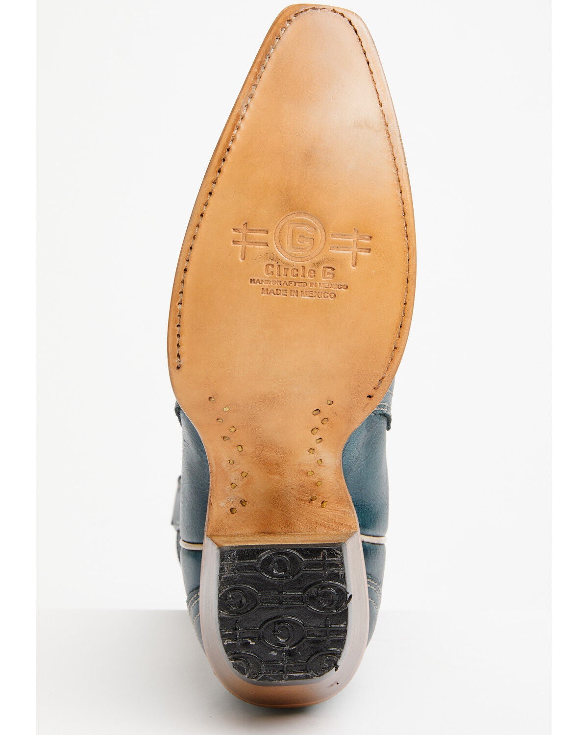 Image #7 - Circle G Women's Triad Ankle Western Boots - Snip Toe, Navy, hi-res