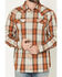 Image #3 - Moonshine Spirit Men's Rusty Nail Plaid Print Long Sleeve Snap Western Shirt, Rust Copper, hi-res