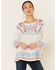 Image #1 - Johnny Was Women's Mateo Embroidered Gauze Long Sleeve Top, , hi-res