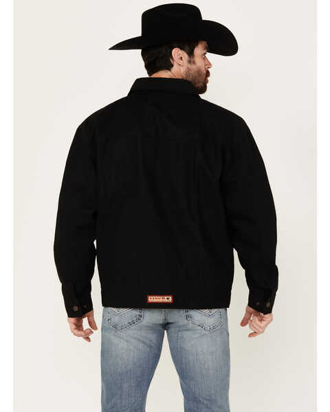 Image #4 - Cinch Men's Canvas Solid Snap Jacket, Black, hi-res
