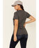 Kerruso Women's Be Still Mountain Graphic Short Sleeve Tee , Charcoal, hi-res