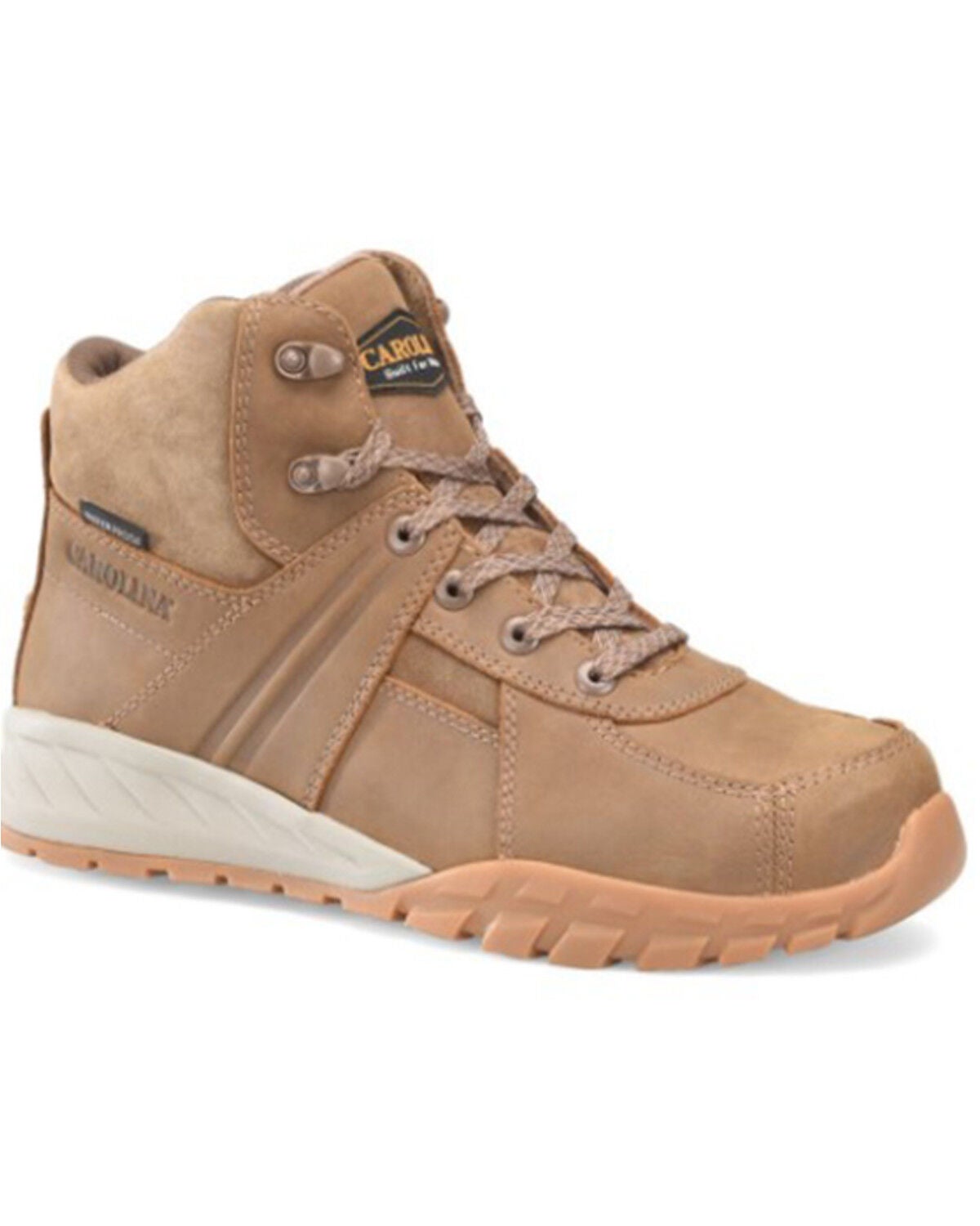 Carolina Men's Force 6" Lace-Up Waterproof Hiker Work Boots - Composite Toe, Brown, hi-res