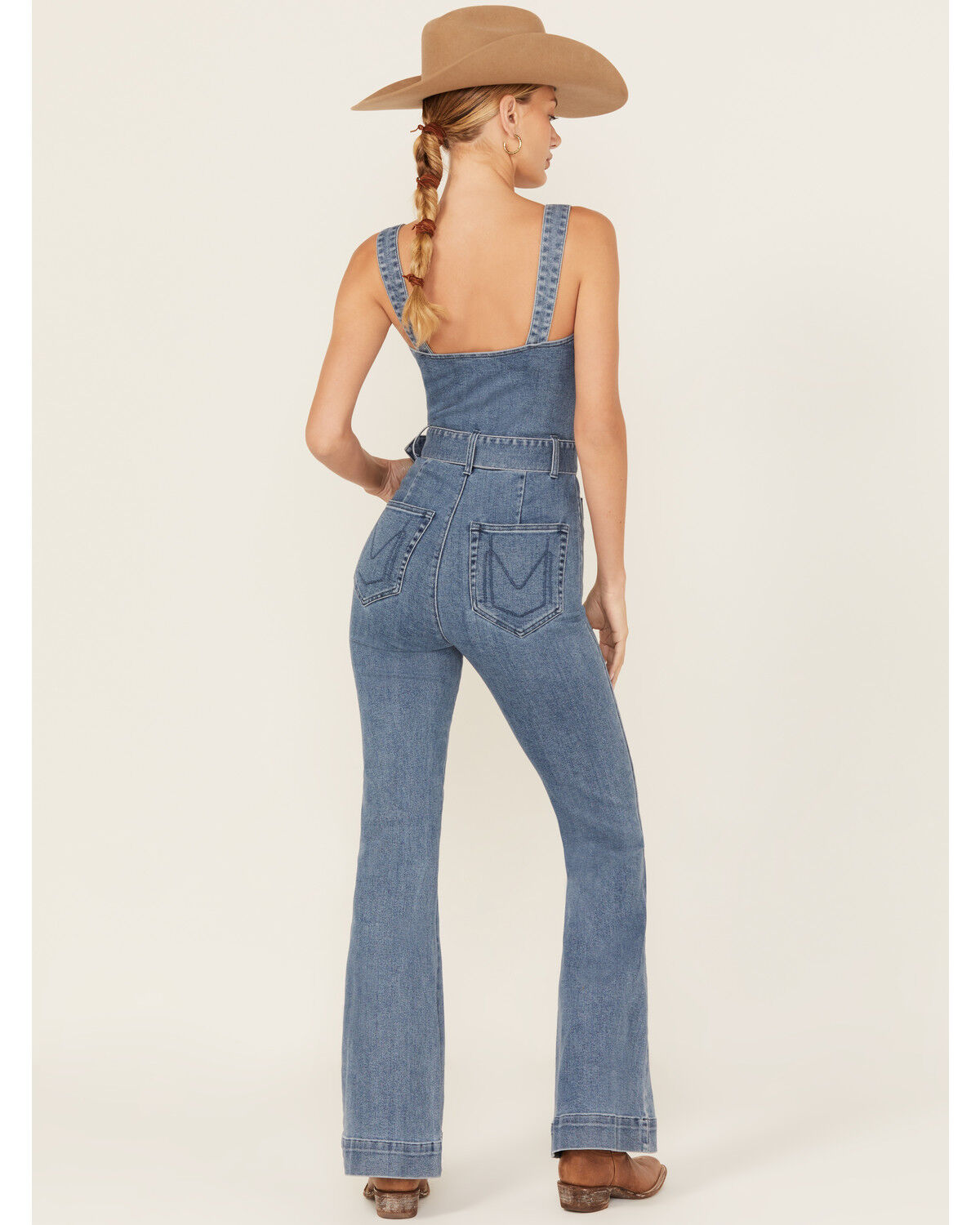 Image #4 - Show Me Your Mumu Women's Denim Jumpsuit, Blue, hi-res