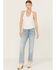Image #1 - Ariat Women's Light Wash Low Rise Lucy Straight Jeans, Light Wash, hi-res