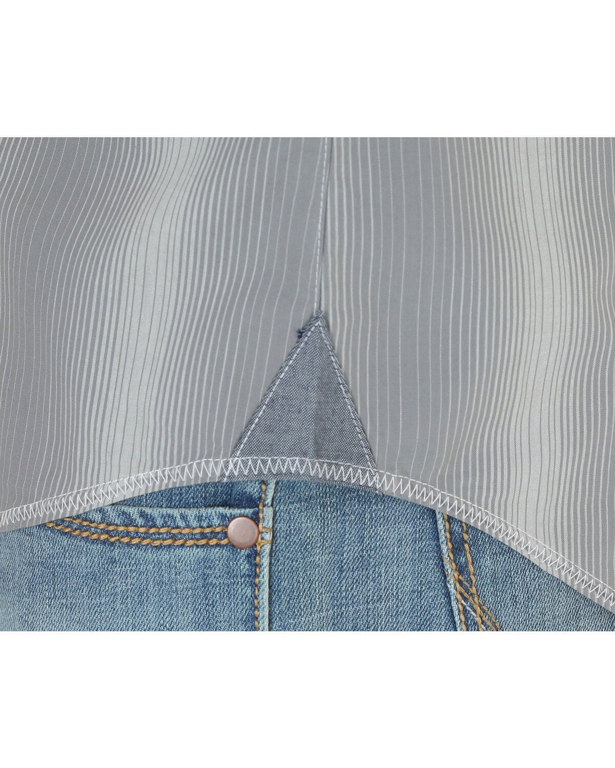 Image #3 - Rock 47 by Wrangler Men's Vertical Stripe Long Sleeve Snap Shirt, , hi-res