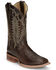 Image #1 - Justin Men's Lyle Umber Western Boots - Broad Square Toe , Dark Brown, hi-res