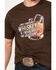 Moonshine Spirit Men's Turn Down Whiskey Short Sleeve Graphic T-Shirt, Dark Brown, hi-res