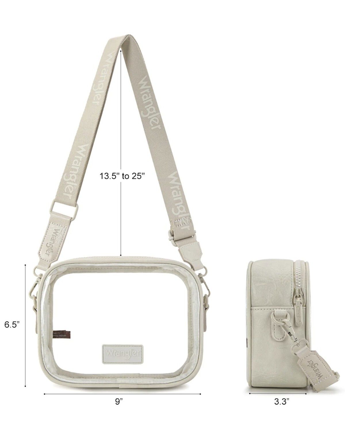 Image #5 - Wrangler Women's Mini Clear Crossbody Bag, Beige, hi-res