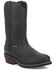 Image #1 - Dan Post Men's Albuquerque Waterproof Pull-On Work Boots - Soft Toe, Black, hi-res