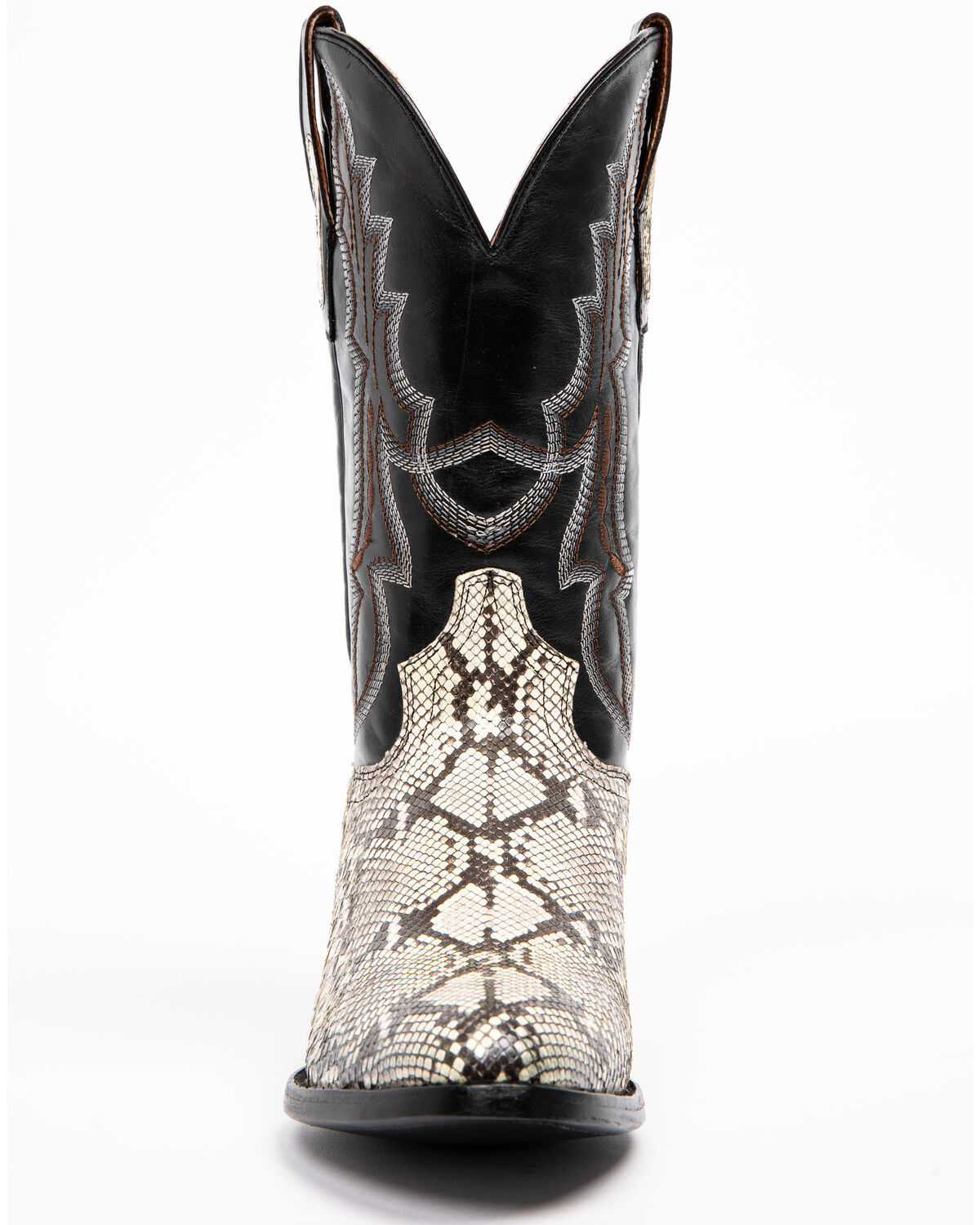 black and silver cowboy boots