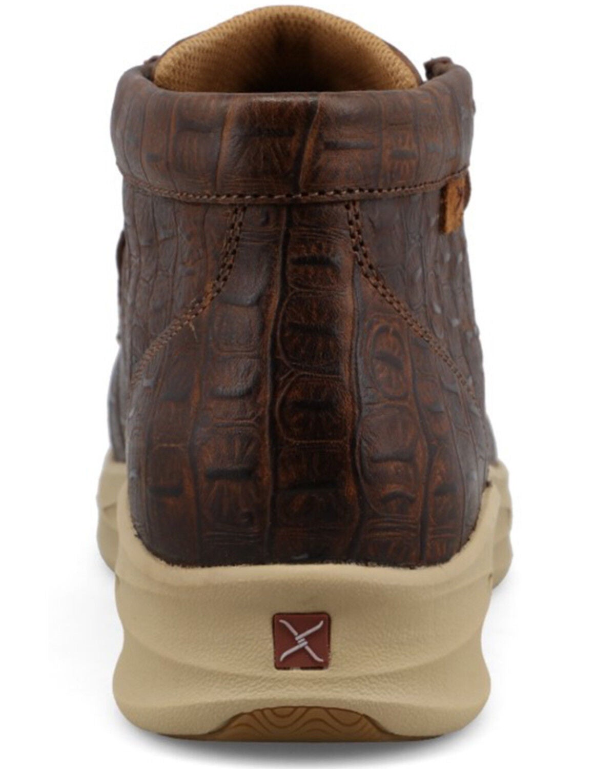 Image #5 - Twisted X Men's Feather X&trade; Caiman Print Casual Shoes - Moc Toe, Brown, hi-res