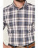 Image #3 - Ariat Men's Olsen Plaid Print Fitted Short Sleeve Button-Down Western Shirt, Blue, hi-res