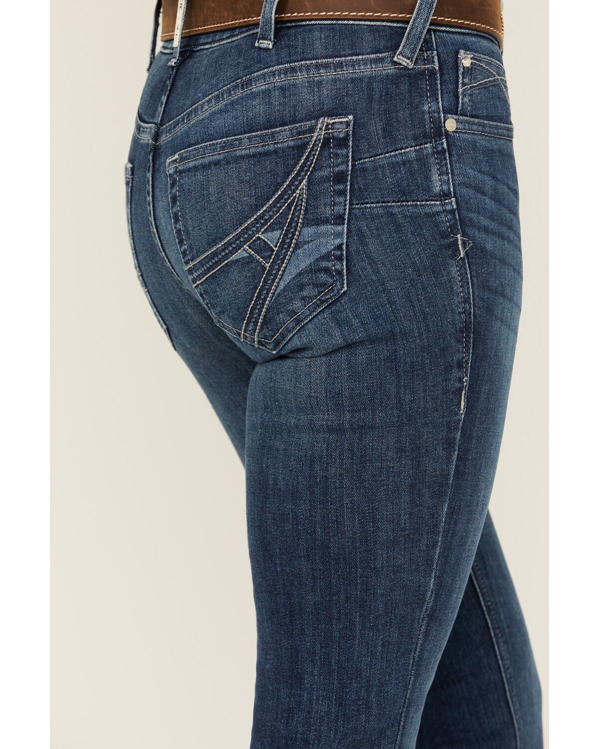 Image #4 - Ariat Women's Dark Wash Ariana Mid Rise Bootcut Stretch Denim Jeans, Dark Wash, hi-res