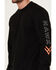 Image #3 - Hawx Men's Logo Long Sleeve Knit Work T-Shirt - Big, Black, hi-res