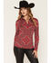 Image #1 - Idyllwind Women's Bamndana Bandana Print Long Sleeve Button-Down Stretch Western Riding Shirt, Red, hi-res