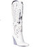 Image #1 - Azalea Wang Women's Upbeat Rhinestone Western Boots - Snip Toe, White, hi-res
