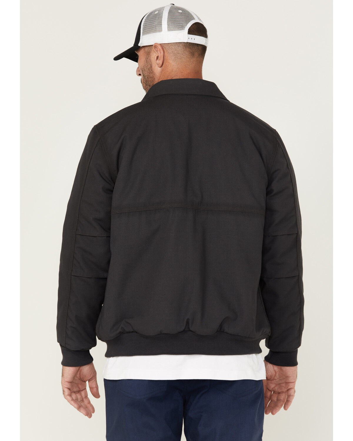 Image #4 - Cody James Men's FR Ripstop Utility Bomber Work Jacket, Charcoal, hi-res