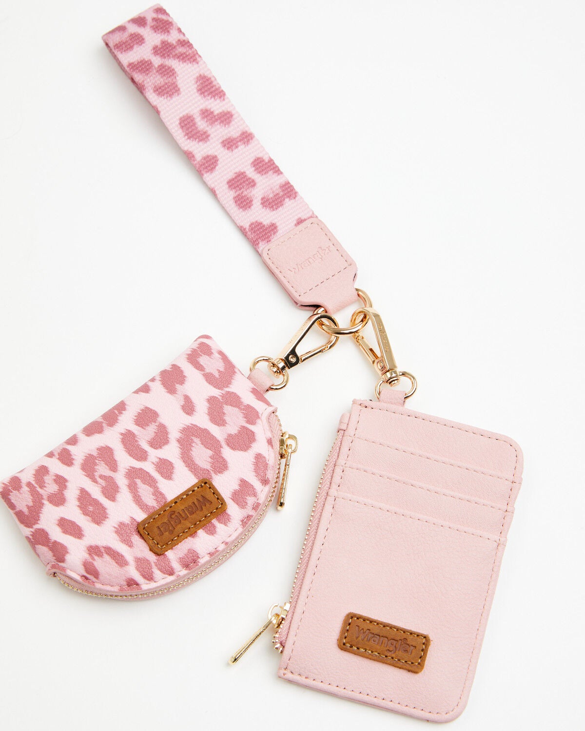 Image #1 - Wrangler X Boot Barn Women's Leopard Print Keychain Wallet, Pink, hi-res