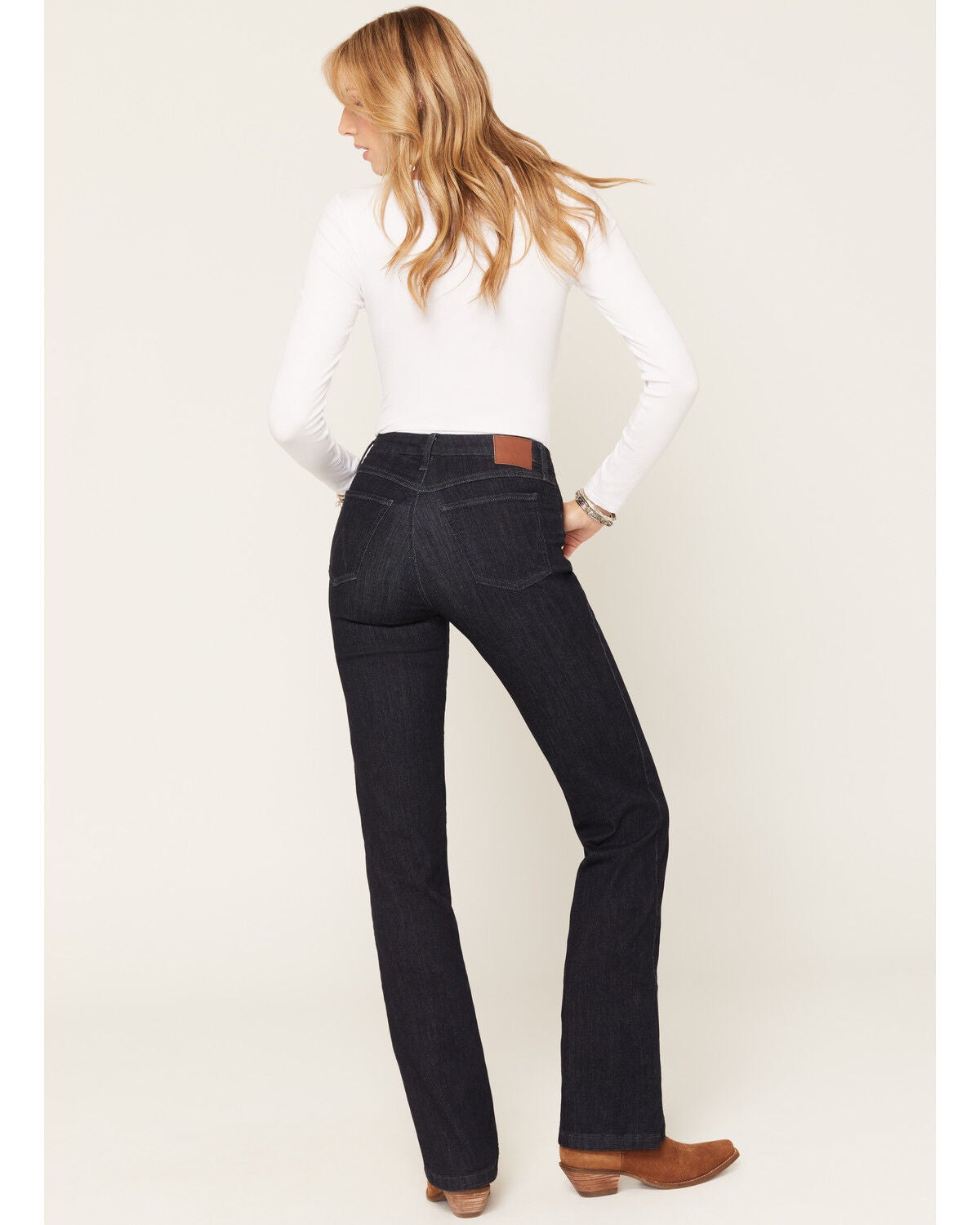 Image #3 - Wrangler Women's Camryn Dark Wash High Rise Bespoke Bootcut Stretch Denim Jeans, Dark Wash, hi-res