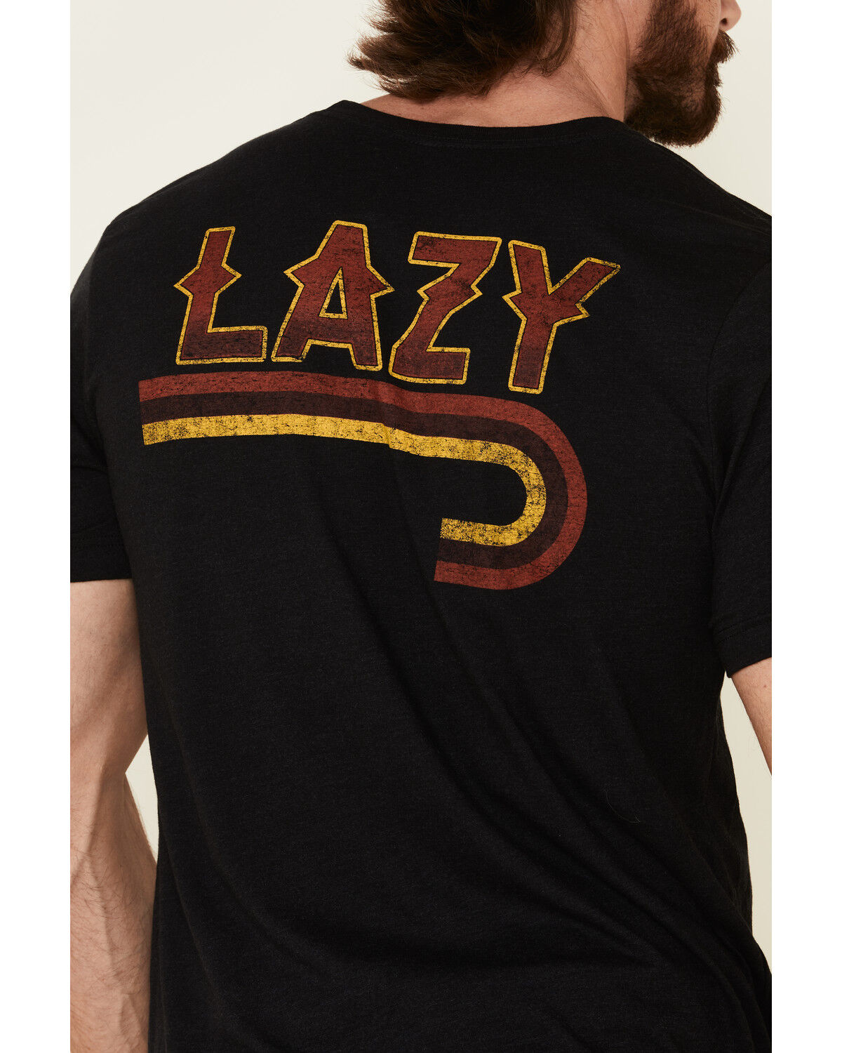 Image #5 - Lazy J Ranch Wear Men's Black Fire J Ranch Logo Graphic T-Shirt, Black, hi-res