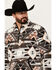 Hooey Men's Southwestern Print Fleece Pullover , Grey, hi-res