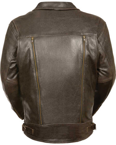 Image #3 - Milwaukee Leather Men's Brown Utility Pocket MC Jacket , Brown, hi-res