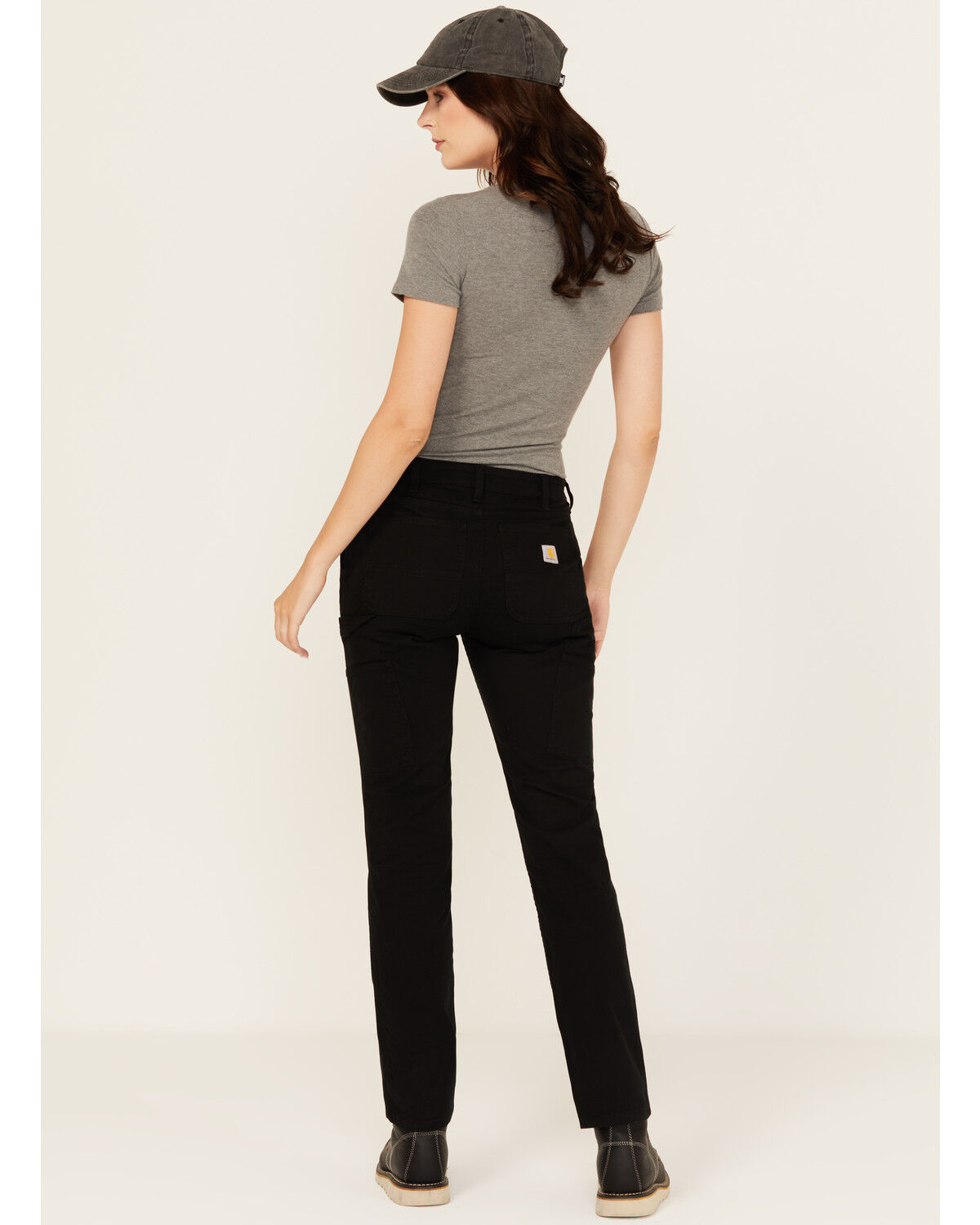 Image #3 - Carhartt Women's Rugged Flex Relaxed Fit Canvas Work Pants, Black, hi-res