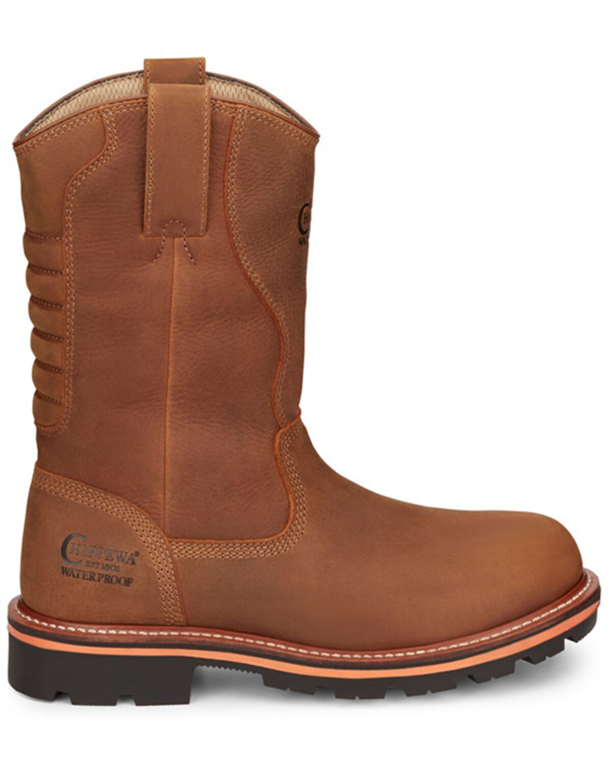 Image #2 - Chippewa Men's Thunderstruck Blonde Pull On Waterproof Nano Work Boots - Composite Toe, Lt Brown, hi-res