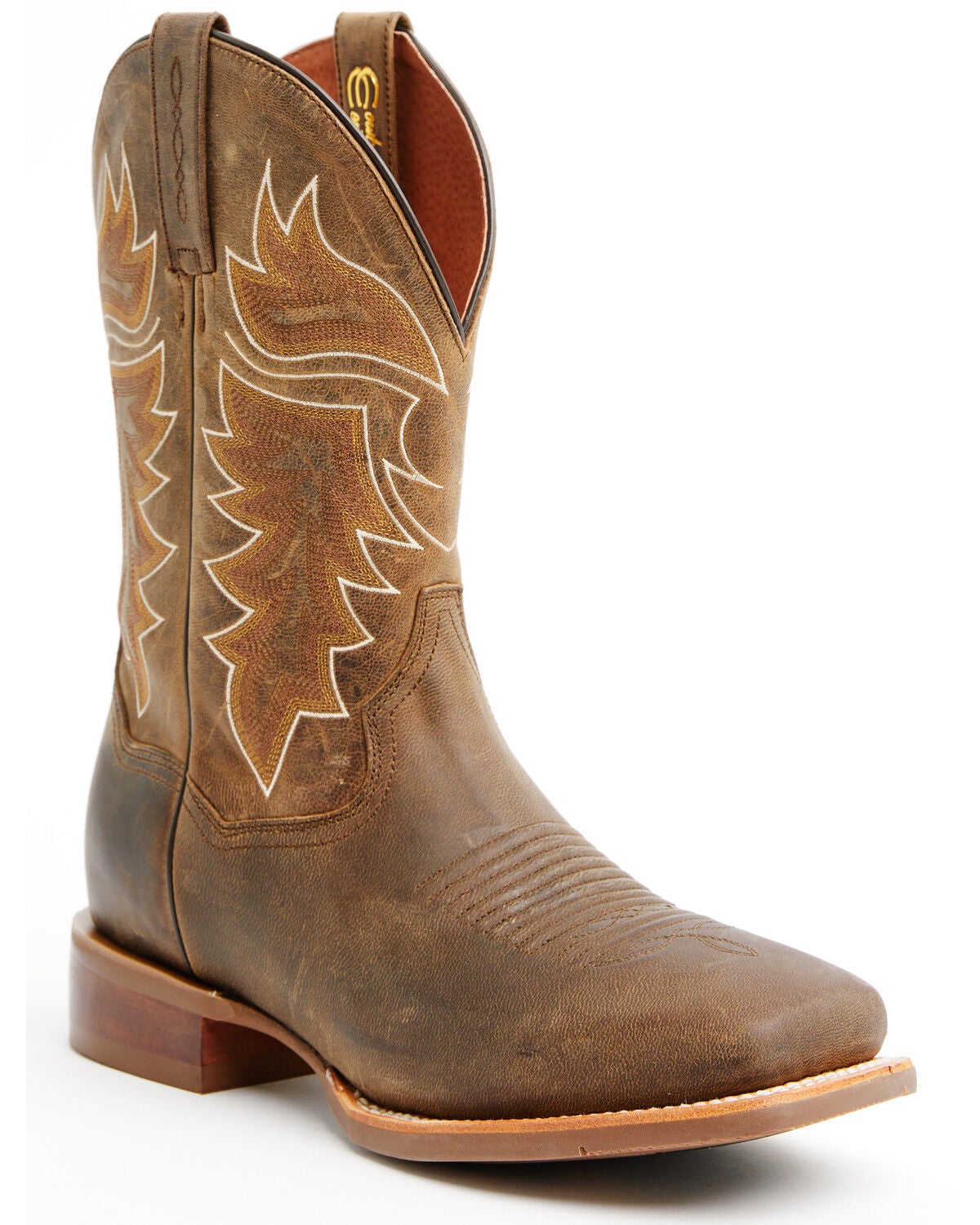 Dan Post Men's Morris Performance Western Boots - Broad Square Toe, Tan, hi-res