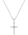 Montana Silversmiths Women's Acadian Cross Baguette Necklace , Silver, hi-res
