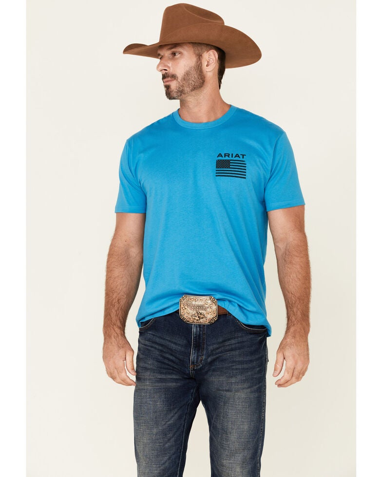Ariat Men's Turquoise Freedom Graphic Short Sleeve TShirt Sheplers