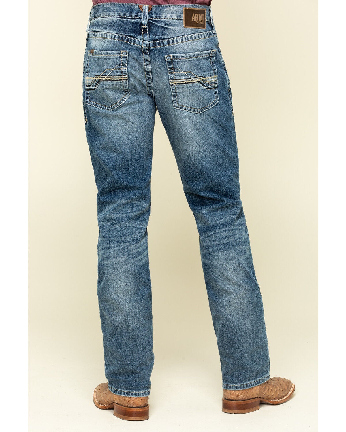 Ariat Men's M4 Dakota Low Stretch Stackable Slim Straight Jeans, Blue, hi-res