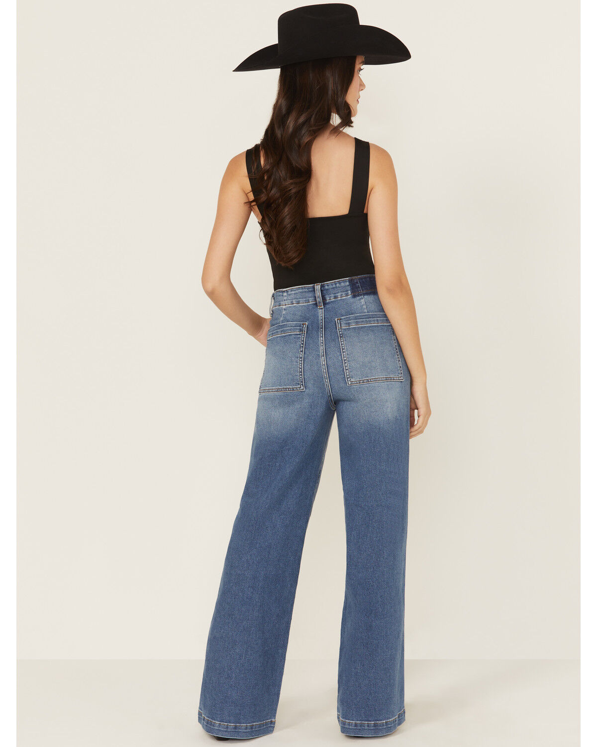 Image #3 - Daze Women's Far Out Medium Wash High Rise Trouser Denim Jeans, Medium Wash, hi-res