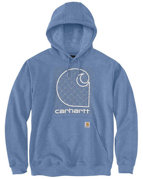 Image #1 - Carhartt Men's Loose Fit Midweight Graphic Work Sweatshirt, Light Blue, hi-res