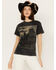 Image #2 - Youth in Revolt Women's Cowboy Photography Short Sleeve Graphic Tee, Black, hi-res