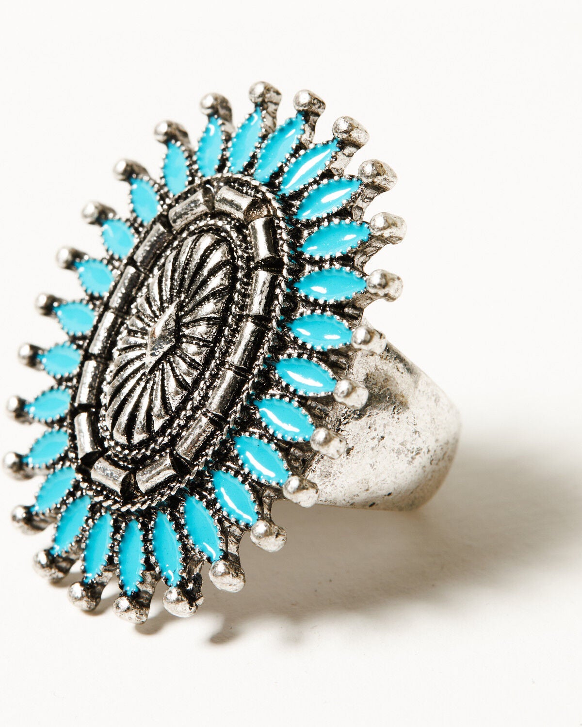 Image #2 - Idyllwind Women's Abbey Antique Concho Statement Ring, Turquoise, hi-res