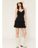 Image #1 - Ash & Violet Women's Bow Strap Sleeveless Mini Dress, Black, hi-res