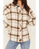 Idyllwind Women's Viola Featherlight Plaid Print Long Sleeve Pearl Snap Shirt, Pecan, hi-res