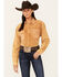 Image #1 - Kimes Ranch Women's Dixon Corduroy Long Sleeve Snap Western Shirt , Camel, hi-res