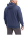Ariat Men's Rebar Workman 1/4 Zip Up Hooded Work Pullover, Navy, hi-res