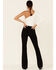 Image #4 - Shyanne Women's Seamed Pockets Mid Rise Bootcut Jeans, Black, hi-res